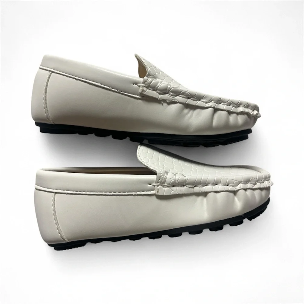 Elephantito New EU23 Toddler 6.5 Boys Leather White Loafers Wedding Easter